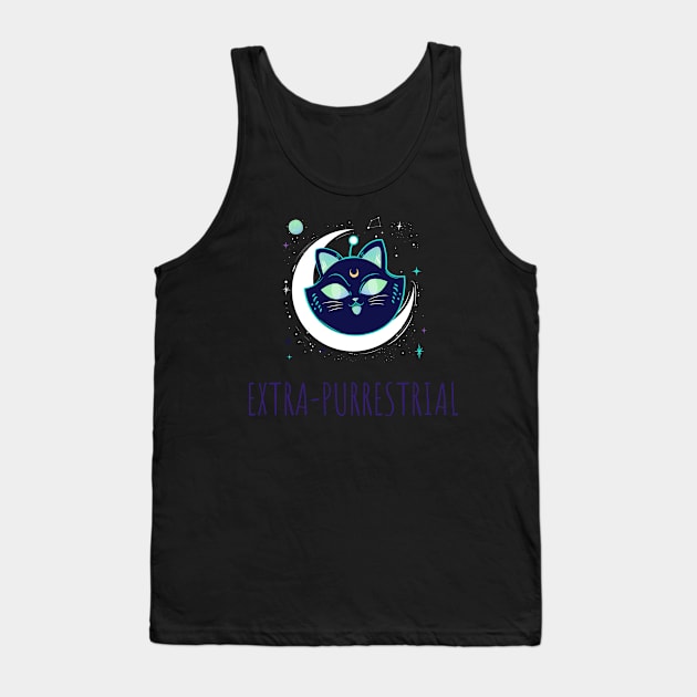 Extra Purrestrial Cat Moms and Dads Gift Tank Top by BarrelLive